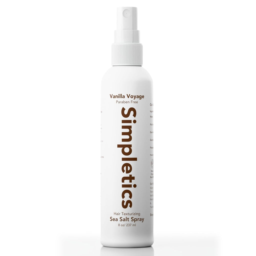 Himalayan Sea Salt Hair Spray (Vanilla Scent) – Natural 5-Ingredient Formula for Beach Waves & Volume – Light Hold, Non-Greasy, Paraben & Sulfate Free – Unisex 8 Fl Oz