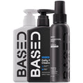 BASED Skincare Trio - Daily Facial Cleanser, Moisturizer & Skin Revival Spray - Complete Men'S Skincare System - Hypochlorous Acid, Bamboo Charcoal & Ceramides - All Skin Types